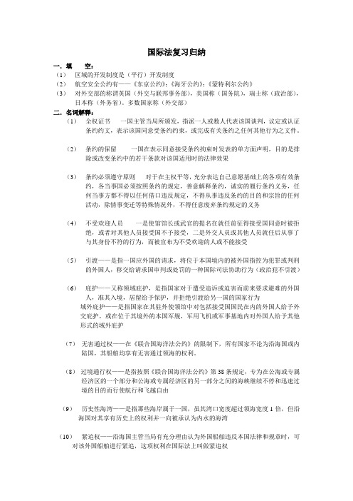 国际法复习归纳