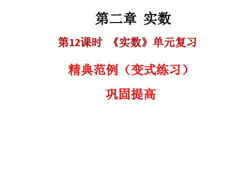 秋八年级数学上册北师大版课件：第二章 实数 单元复习(共15张PPT)