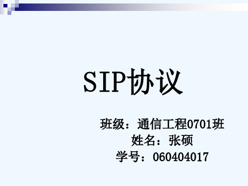 SIP协议发展的现状与结构PPT(30张)