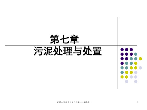 污废水初级专业培训教案——第七章