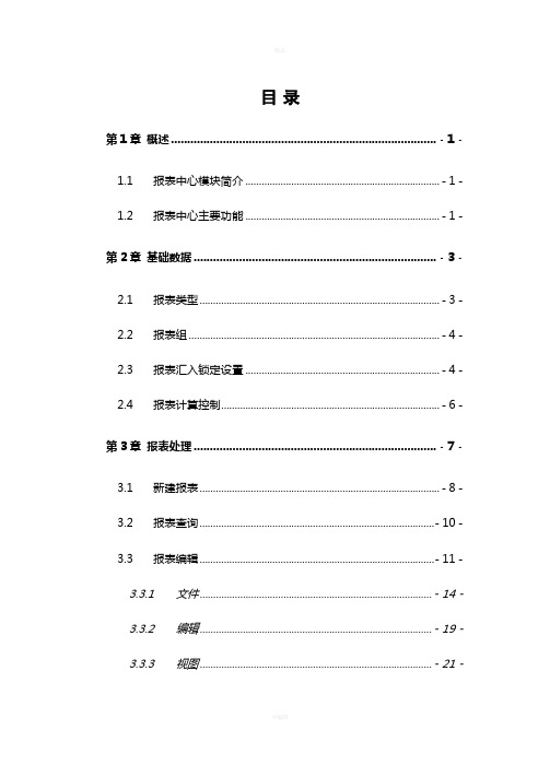 新中大报表操作手册