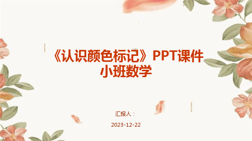 《认识颜色标记》PPT课件小班数学