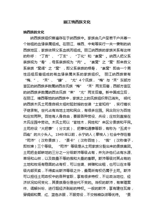 丽江纳西族文化