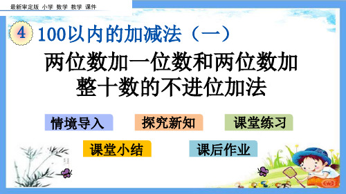 最新审定版小学一年级数学下册《第4单元 100以内的加减法(一)【全单元】》精品PPT优质青岛版课件