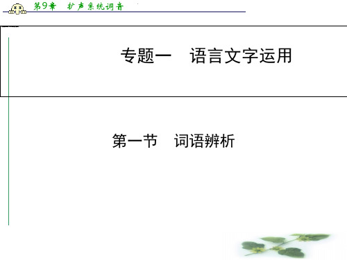 高考语文(广东)二轮专题复习与测试课件：1.1词语辨析