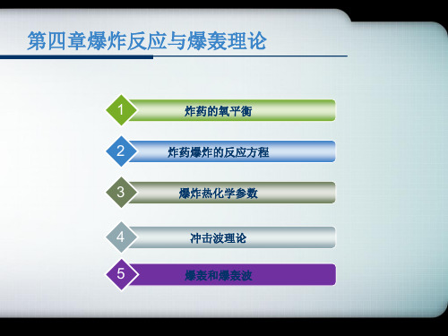 第四章爆炸反应与爆轰理论