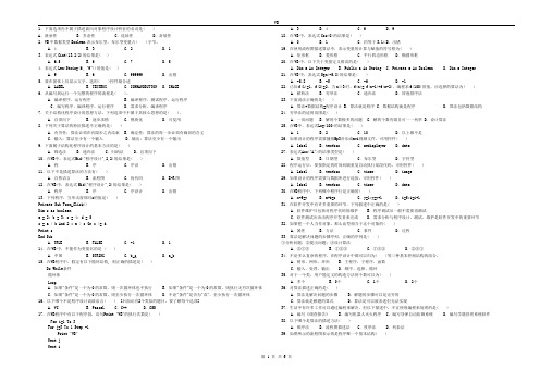 高中信息技术VB试题及答案介绍