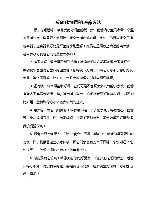 反硝化细菌的培养方法