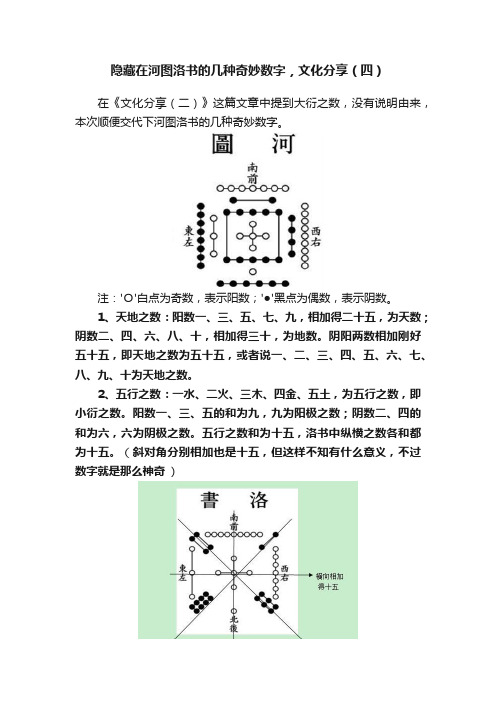 隐藏在河图洛书的几种奇妙数字，文化分享（四）