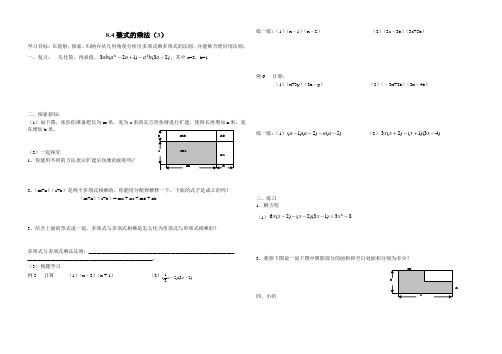 8.4整式的乘法(3)