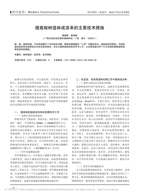 提高桉树造林成活率主要技术措施