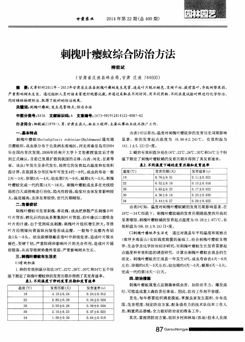 刺槐叶瘿蚊综合防治方法