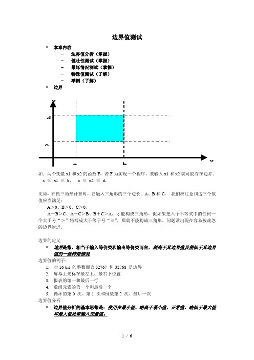 软件功能测试基本知识之边界值