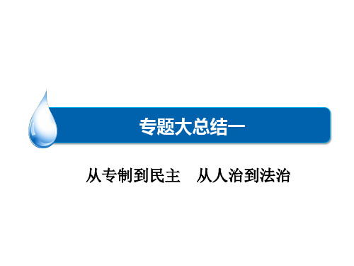 高考总复习 专题大总结：从专制到民主 从人治到法治