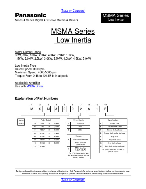 MSMA012资料