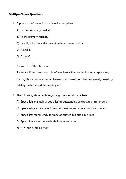 投资学第7版Test Bank答案03