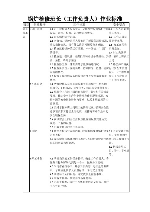 汽轮机司机作业标准_1