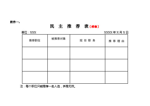 科级干部调整考察方案(一整套流程和方案)