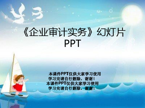 《企业审计实务》幻灯片PPT