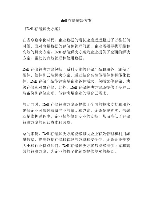 dell存储解决方案