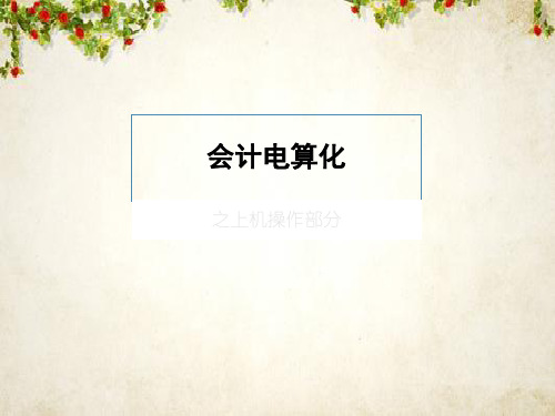 会计电算化讲义(PPT 36页)