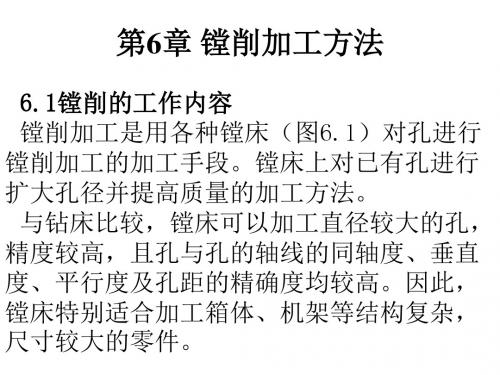 机械制造技术基础 第6章 镗削加工方法