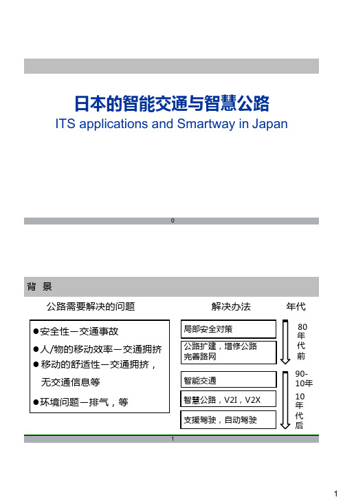 智慧公路交通讲座_日本的智能交通与智慧公路