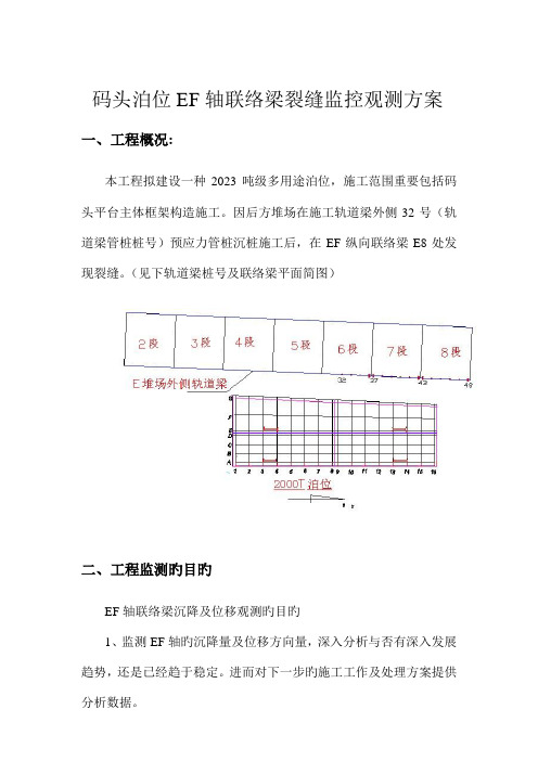 码头框架联系梁裂缝监控观测方案