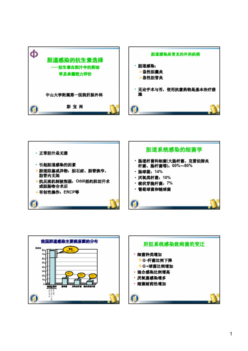 胆道感染的抗生素选择----抗生素在胆汁中的药动