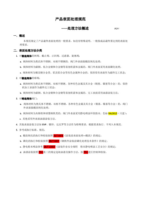 油漆涂装技术要求和检验规范