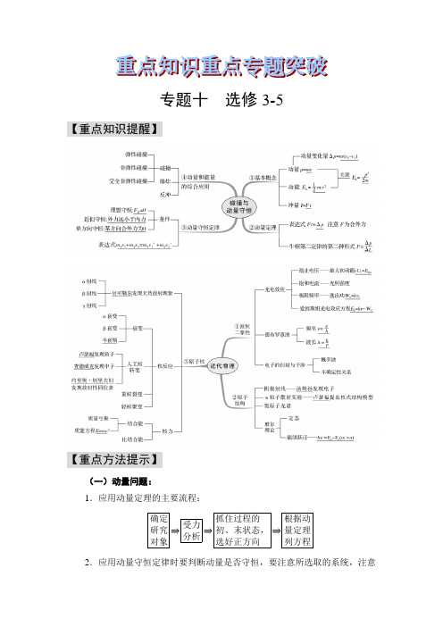 10 选修3-5 高三物理高考重点知识重点专题突破