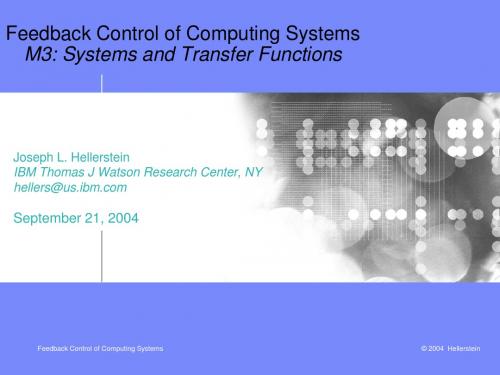 feedback control of computing systems m3 systems