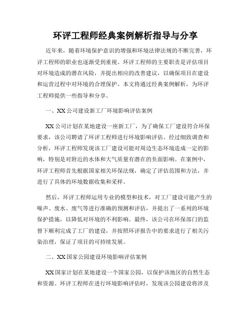 环评工程师经典案例解析