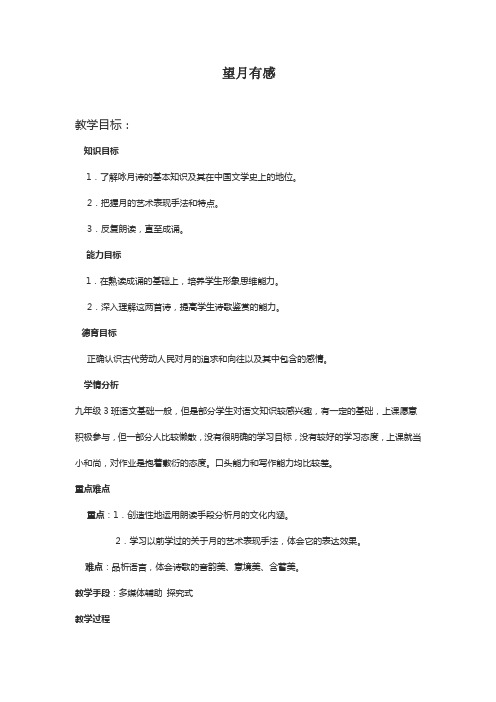 人教版九年级语文下册《外古诗词背诵  望月有感》研讨课教案_18