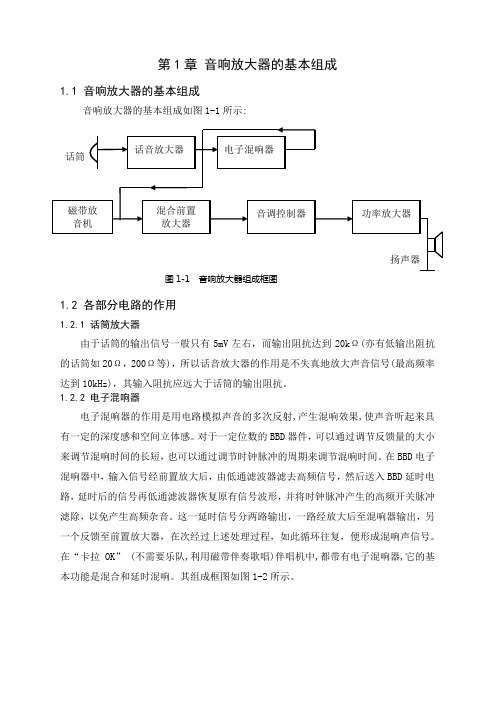 音响放大器 课程设计