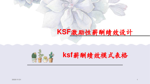 KSF激励性薪酬绩效设计-ksf薪酬绩效模式表格