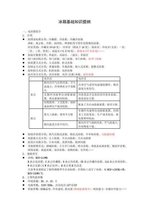 冰箱产品结构知识