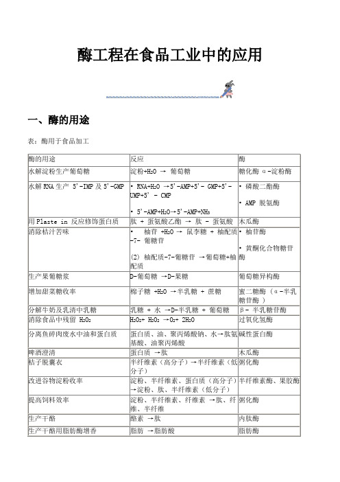 食品化学酶工程在食品工业中的应用