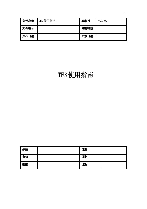 TFS使用指南