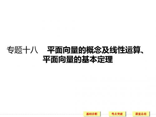 2018高考数学(理)一轮(课标通用)复习课件18平面向量的概念及线性运算、平面向量的基本定理