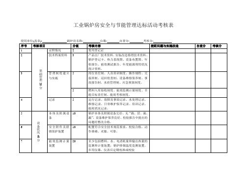 节能考核表