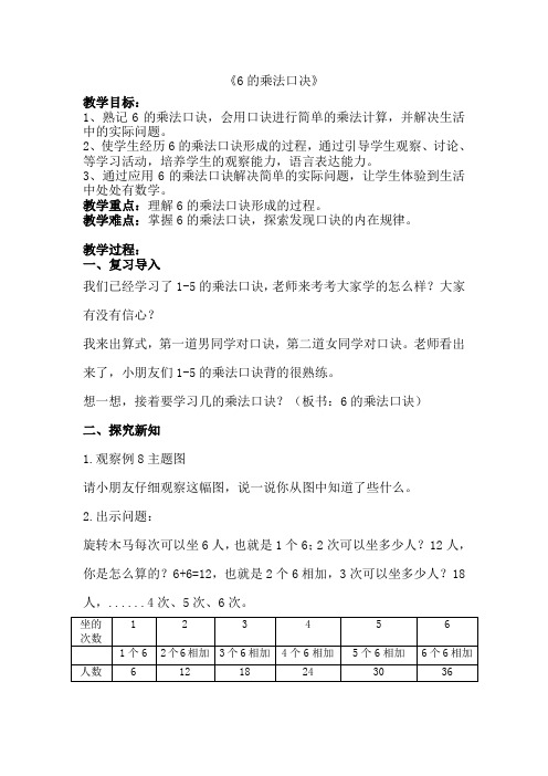 苏教版数学二年级上册《三 表内乘法(一) 8、6的乘法口诀》_0