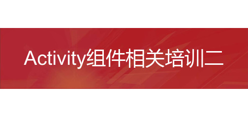 【Android开发 课件11】Android Activity组件相关培训二