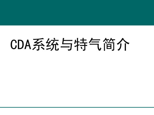 CDA与特气简介