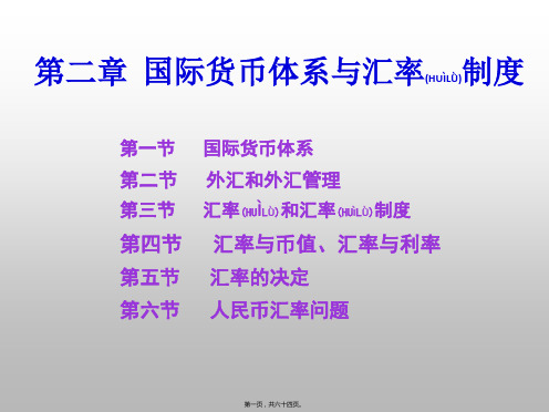 国际货币体系与汇率制度(PPT 63页)(ppt版)