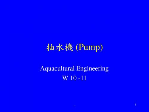 抽水机(Pump)课件.ppt