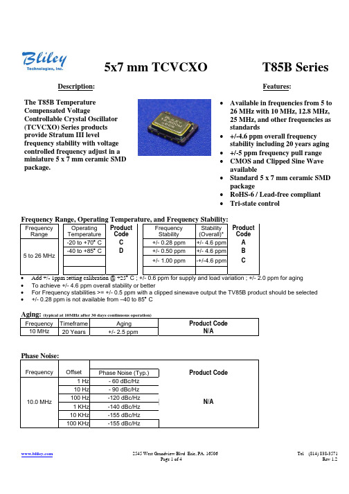 T85BDCDBB中文资料