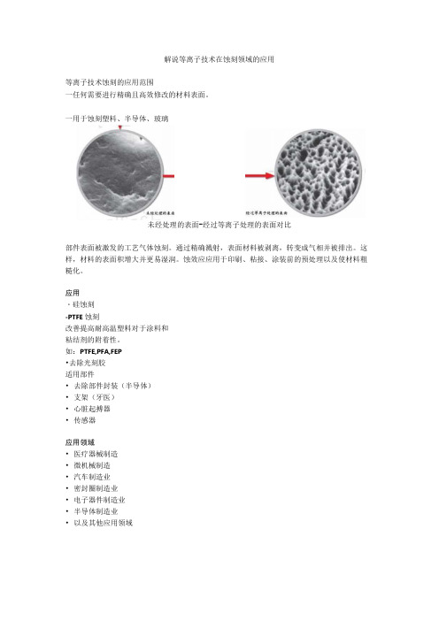 解说等离子技术在蚀刻领域的应用