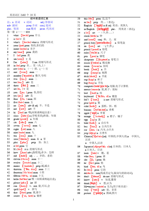 初中英语单词表大全2182个带音标1 (1)