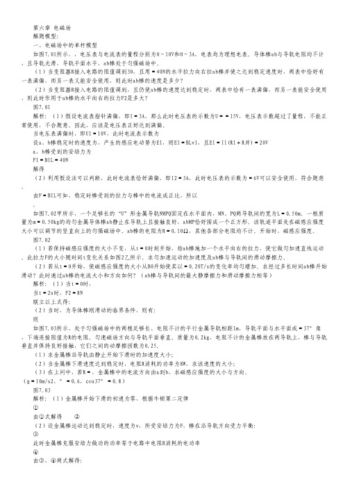 2014高考物理考点、解题思路大揭秘一、电磁场中的单杆模型.pdf
